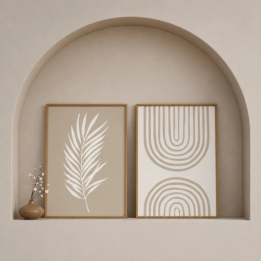 Neutral Wooden Frames Design for Modern Wall Decor
