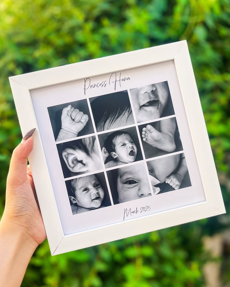 Personalized Newborn Baby Milestone Photo Frame | Custom Birth Keepsake for Princess & Prince | Decorsz
