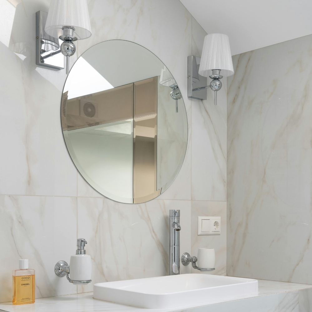 Modern Round LED Mirror – Frameless Design V-3