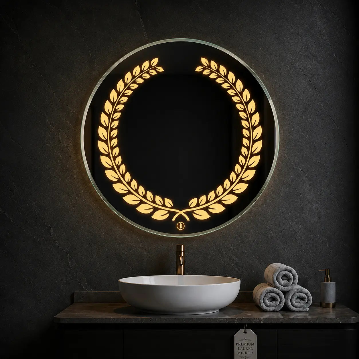  Circle Round LED Mirror Pakistan — Elegant Smart Touch Lighted Mirror for Bathroom & Living Room by Decorsz