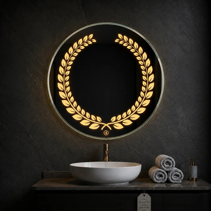  Circle Round LED Mirror Pakistan — Elegant Smart Touch Lighted Mirror for Bathroom & Living Room by Decorsz