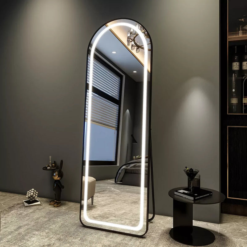 Standing LED Mirror Pakistan — Full Length Smart Touch Lighted Mirror for Bedroom by Decorsz