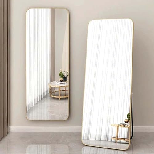 Luxury Rectangle Full-Length Standing Mirror – Golden Frame Design
