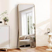 Luxury Rectangle Full-Length Standing Mirror – Golden Frame Design