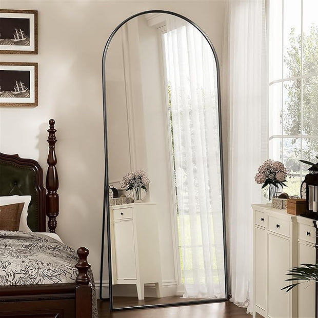 Arched Full-Length Mirror with Stand – Elegant Home Décor