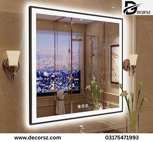 Square LED Wall Mirror with Light – Perfect for Bathrooms & Dressing Rooms