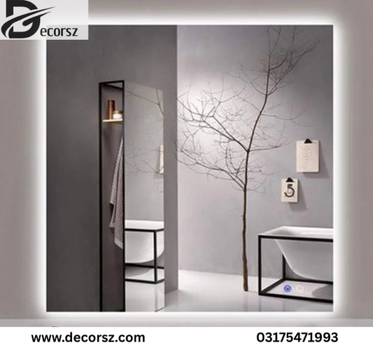 Square LED Wall Mirror with Light – Perfect for Bathrooms & Dressing Rooms