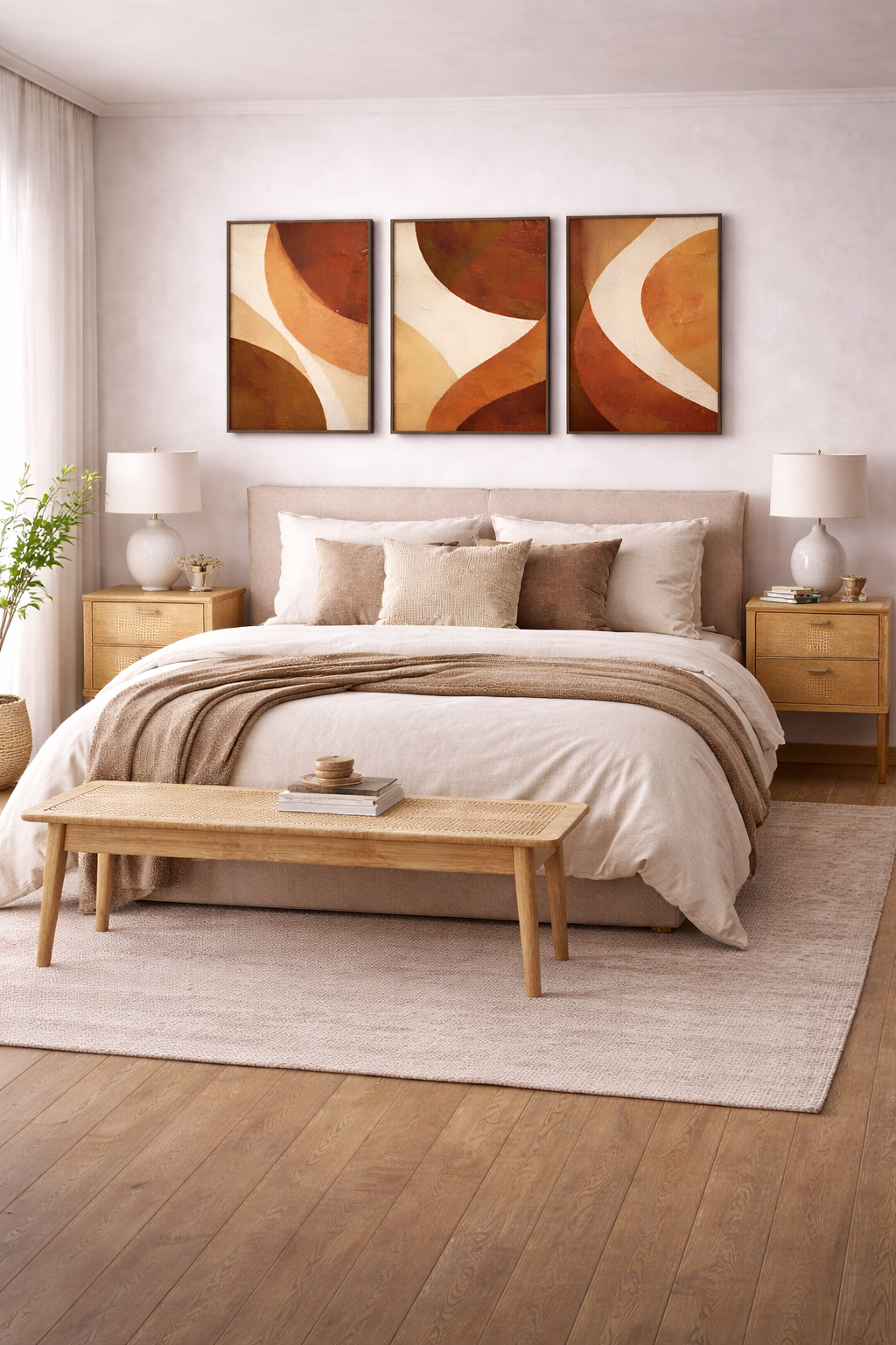Three Panel Abstract Wall Art for Modern Spaces