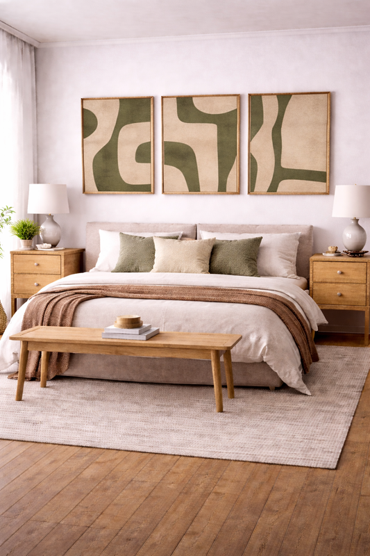 Premium Green Abstract Wall Decor for Living Room