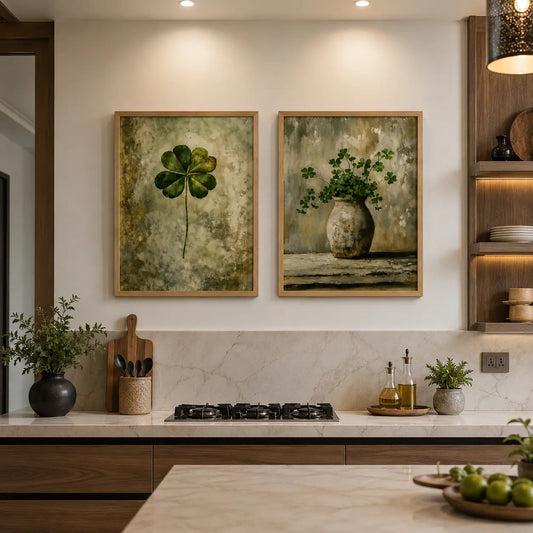Botanical Wall Art for Kitchen | Set of 2