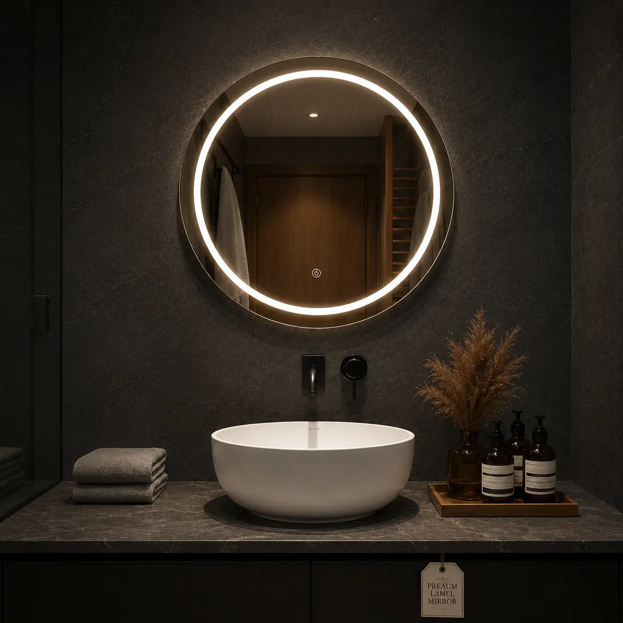 LED Bathroom Mirror with Soft Circular Light
