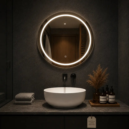 LED Bathroom Mirror with Soft Circular Light