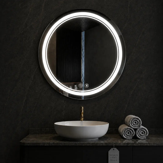 Modern Bathroom Mirror with Hanging Light Effect