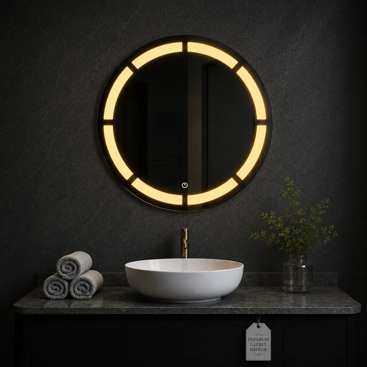 Modern Round LED Mirror for Contemporary Bathroom Walls