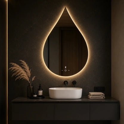 Mirror Design for Wall with Warm LED Light for Premium Bathrooms