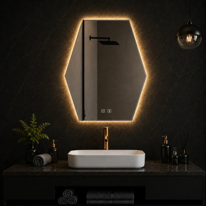 Designer Decorative Mirror with LED Light for Premium Bathrooms