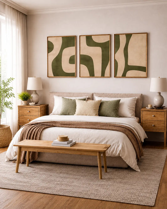 Premium Green Abstract Wall Decor for Living Room