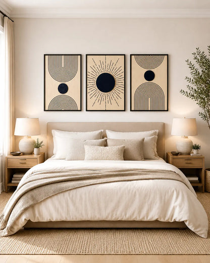 Neutral Abstract Wall Art for Modern Home