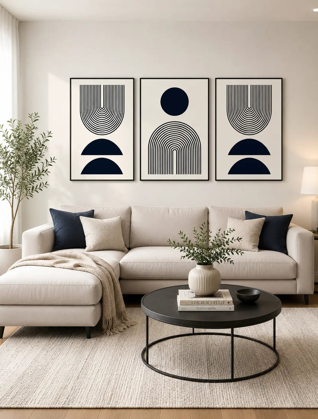 Brown Abstract Wall Art for Dining Room