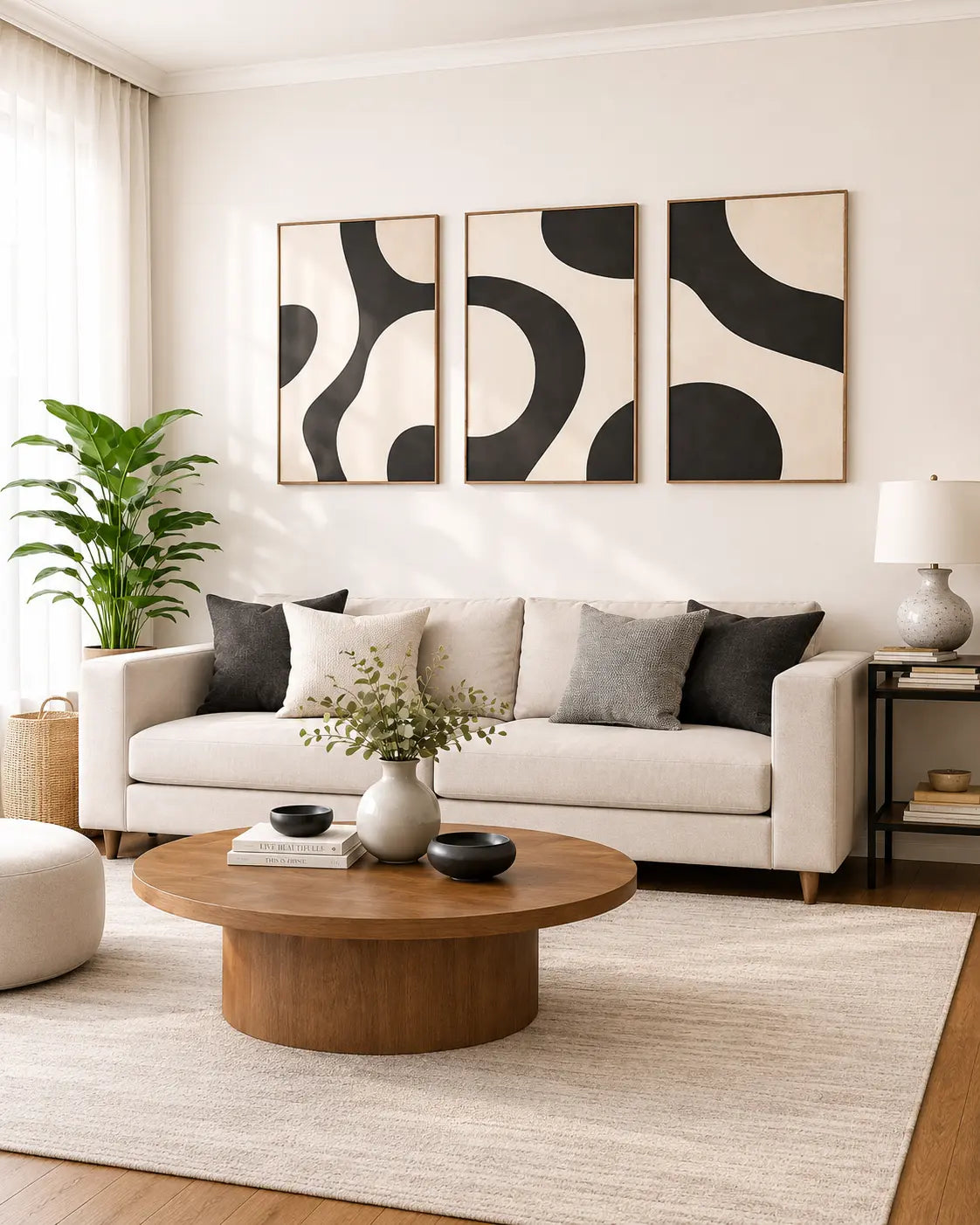 Modern Abstract Wall Frames for Stylish Bedroom Decor