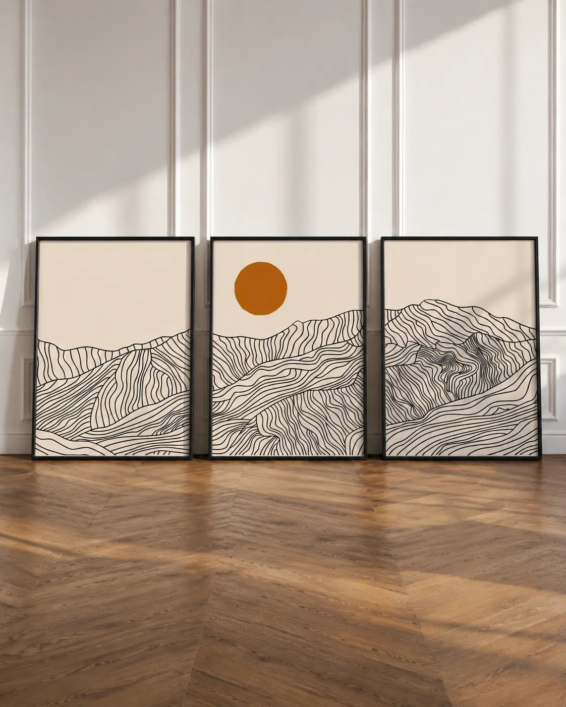 minimal mountain wall art frames for office interior decor