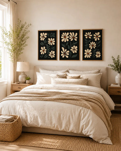 Botanical Picture Frames Wall Set of 3 for Modern Homes