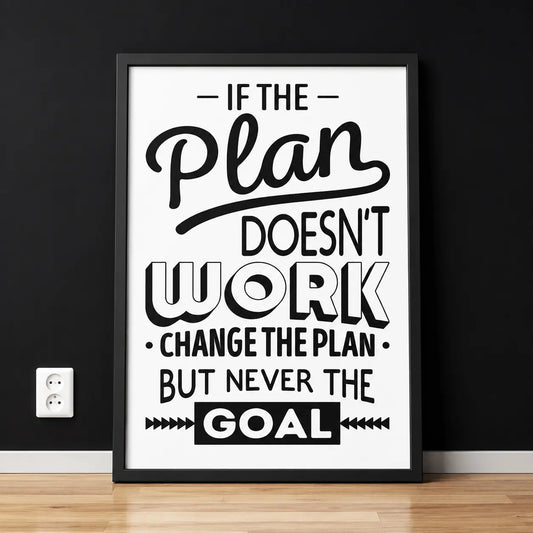 black and white framed quotes motivational wall decor for office and study room