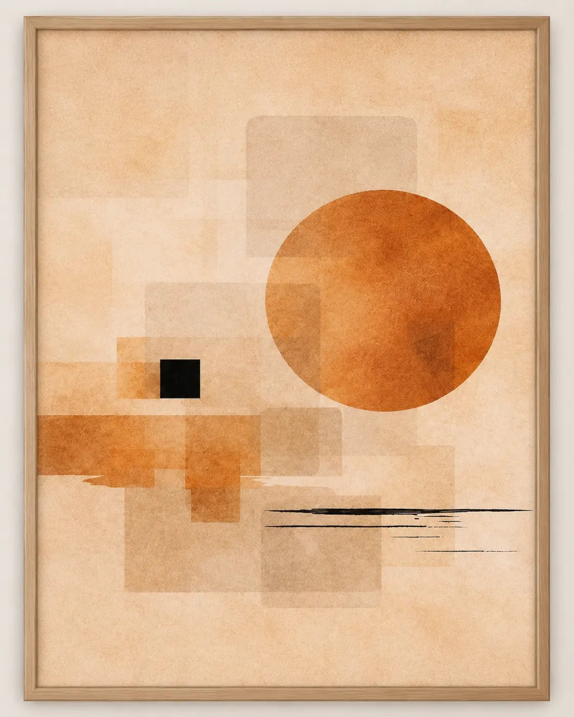 Boho Wall Art Set of 3 — Warm Abstract Frames