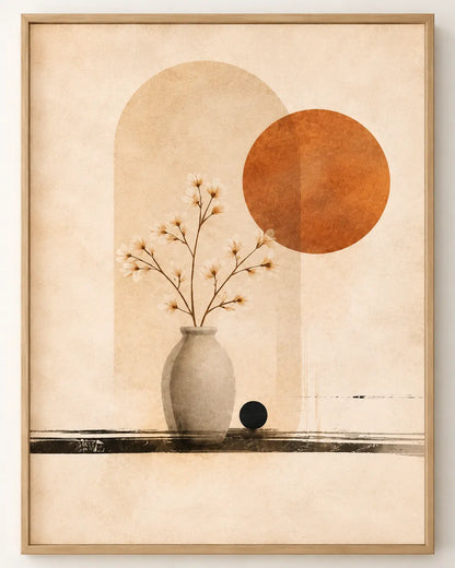 Boho Wall Art Set of 3 — Warm Abstract Frames