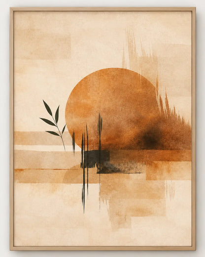 Boho Wall Art Set of 3 — Warm Abstract Frames