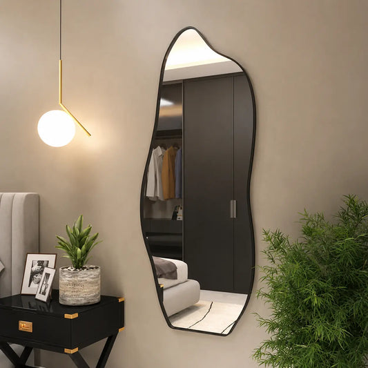 Irregular Standing Mirror for Modern Bedrooms & Living Rooms