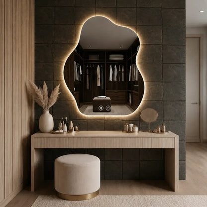 modern makeup mirror light up with LED backlight vanity design