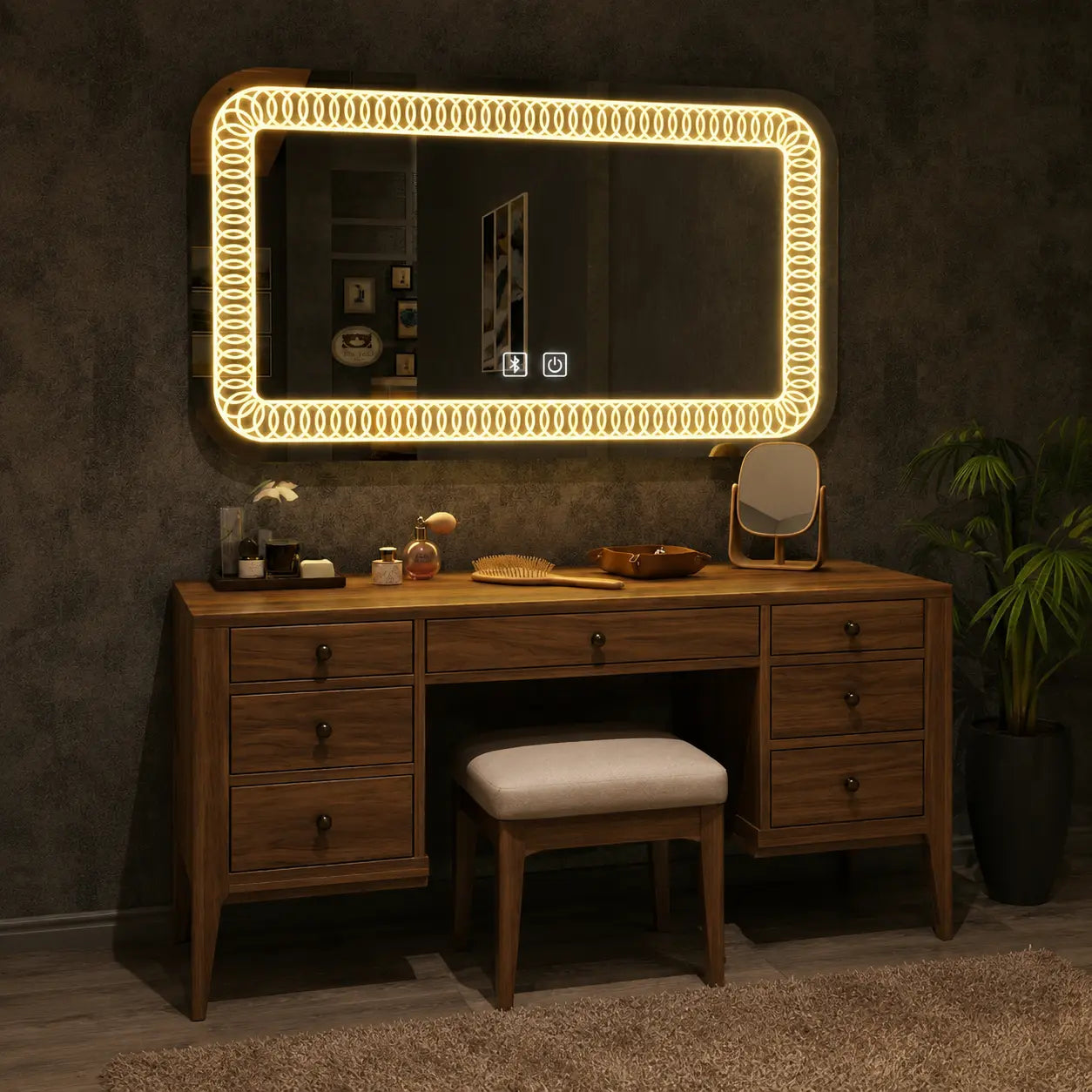 Lighted Makeup Mirror with Lights for Modern Vanity Setup