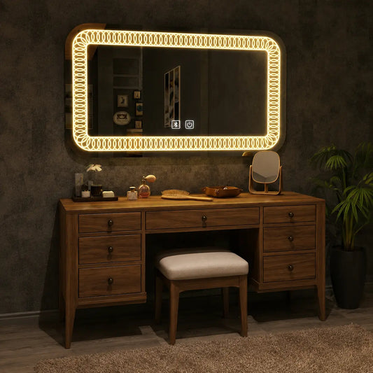 Lighted Makeup Mirror with Lights for Modern Vanity Setup