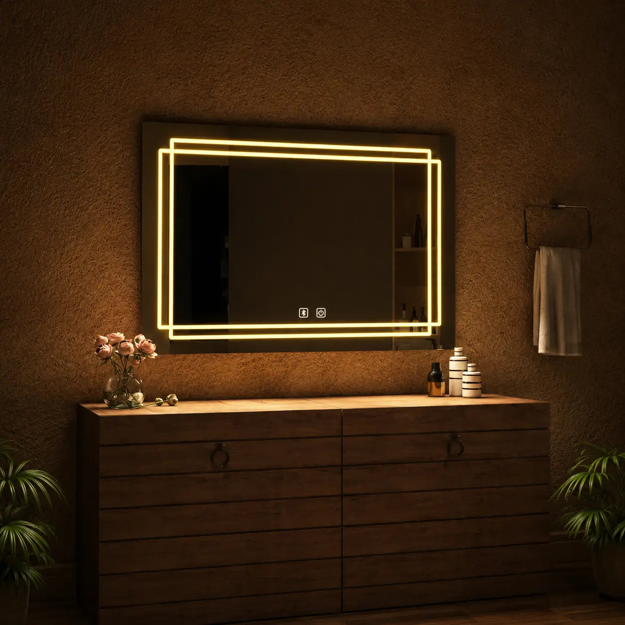 Stylish LED Makeup Mirror for Modern Vanity Setup