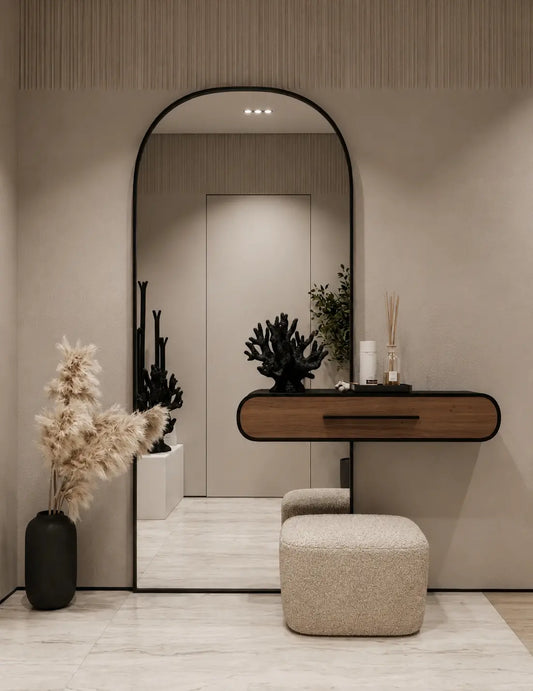 Modern Mirror and Console Table for Bedroom, Hallway & Entryway