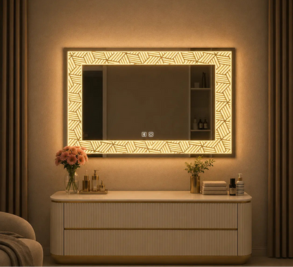 creative vanity mirrors with lights LED wall mounted design