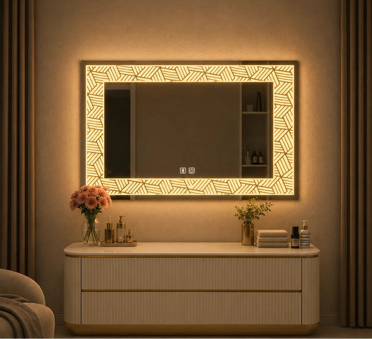 creative vanity mirrors with lights LED wall mounted design