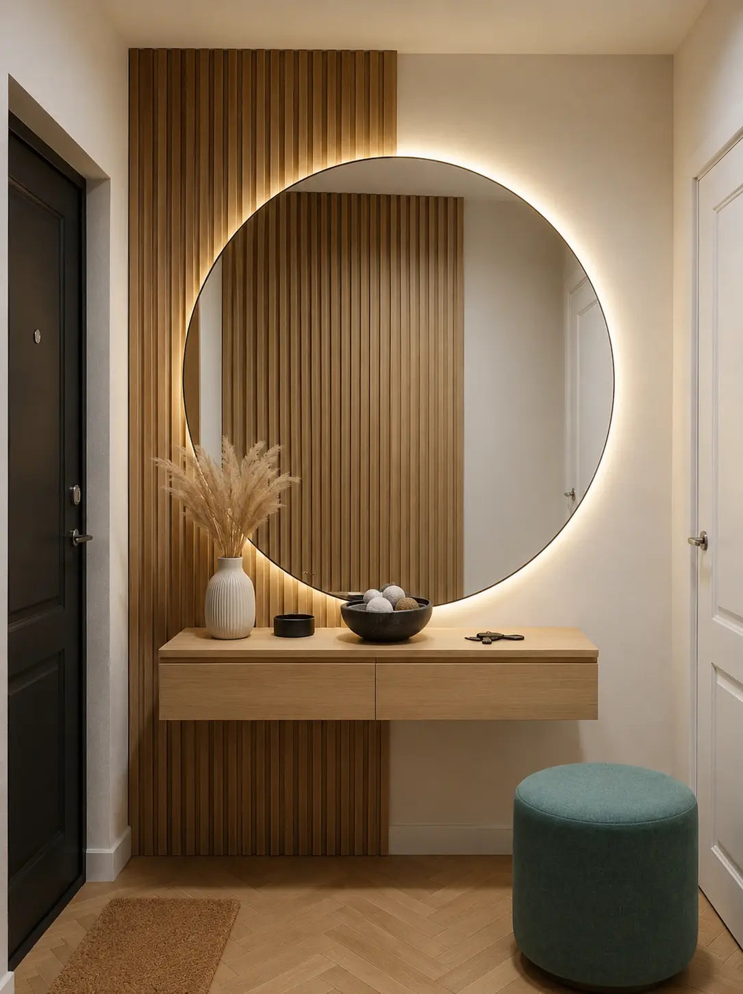round dressing table mirror modern wall vanity mirror for bedroom setup