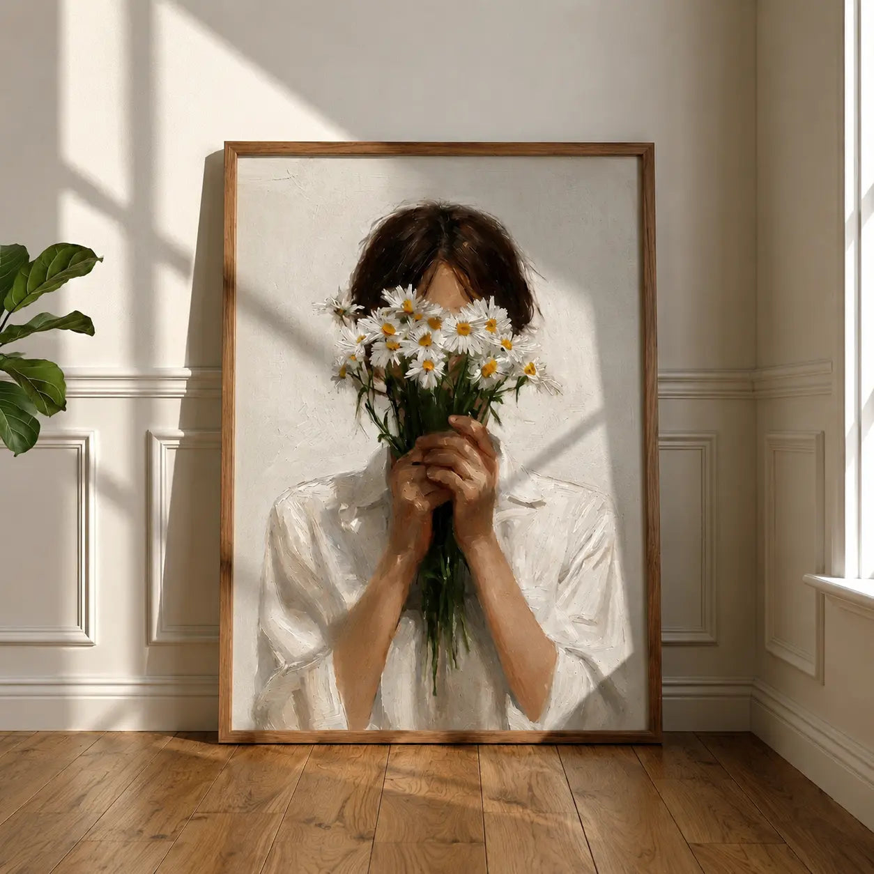 Floral Portrait Canvas Frame for Elegant Home Decor