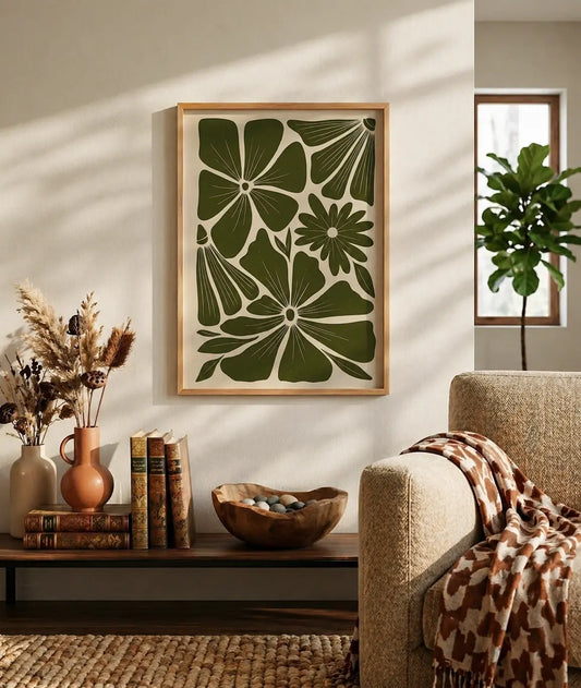 Botanical Canvas Artwork for Minimal Modern Interiors