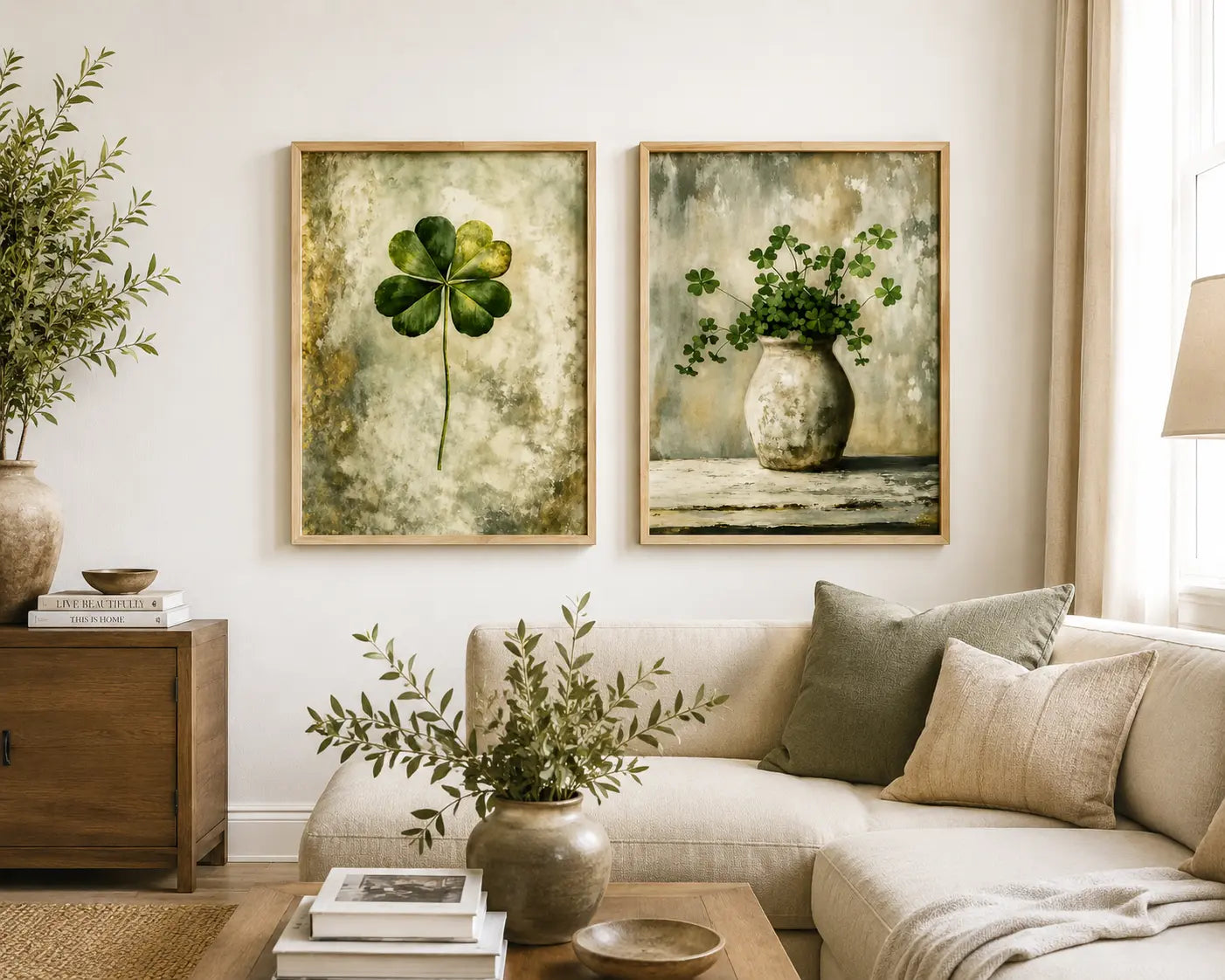 Botanical Wall Frames Pictures for Soft Natural Interiors