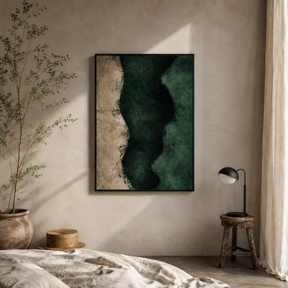 Bold Two Tone Abstract Expressionism Wall Art for Modern Decor