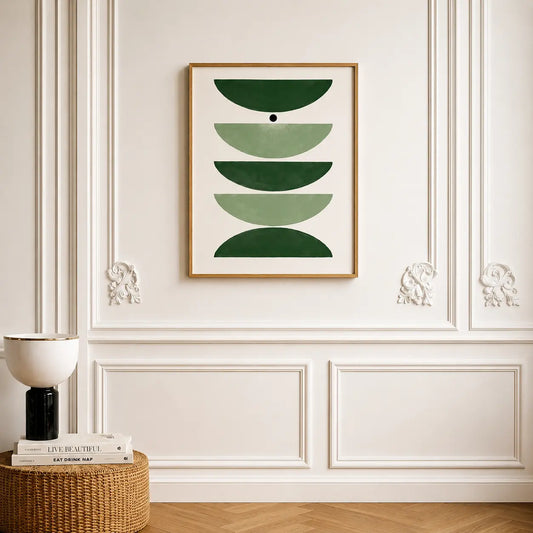 Modern Crescent Shape Abstract Geometric Wall Art for Home