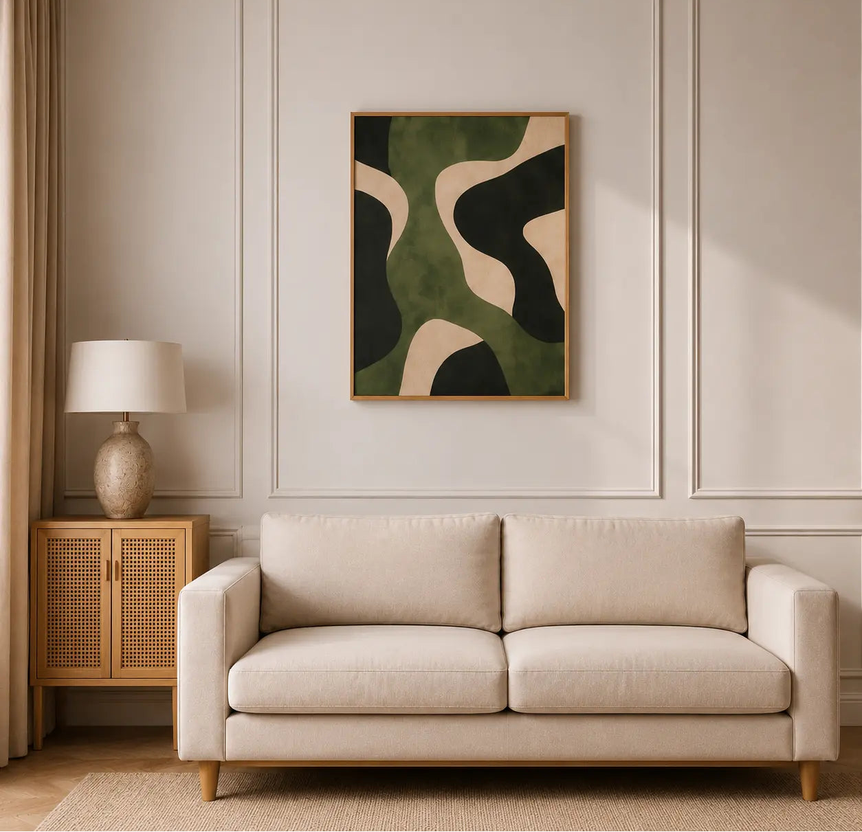 Modern Organic Wave Abstract Wall Art for Stylish Interiors