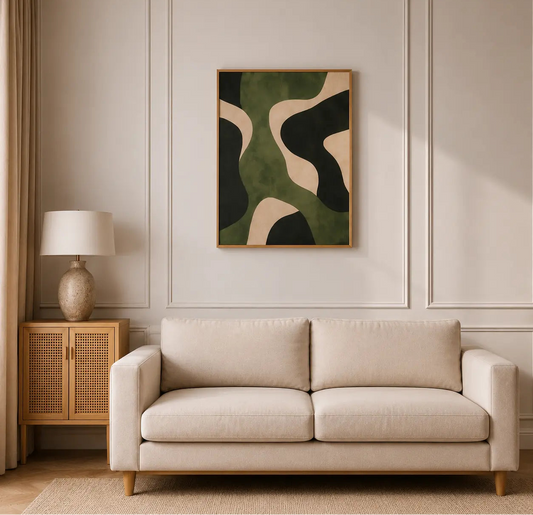 Modern Organic Wave Abstract Wall Art for Stylish Interiors
