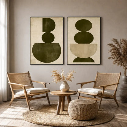 Earth Tone Abstract Prints for Modern Walls