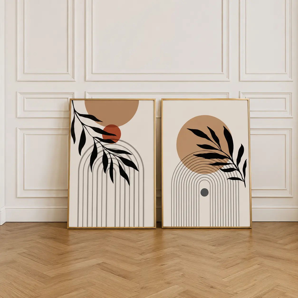 Abstract Botanical Painting Wall Art for Modern Interiors