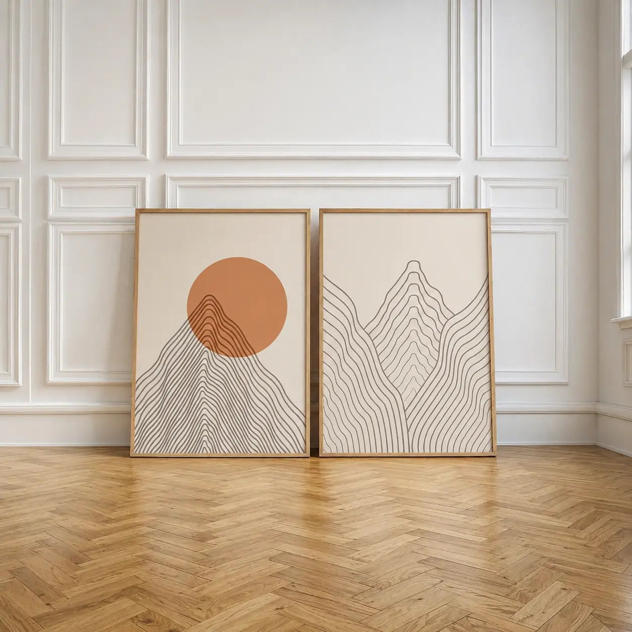 Minimal Line Art Wall Frames for Office Decor