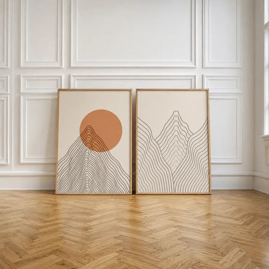 Minimal Line Art Wall Frames for Office Decor
